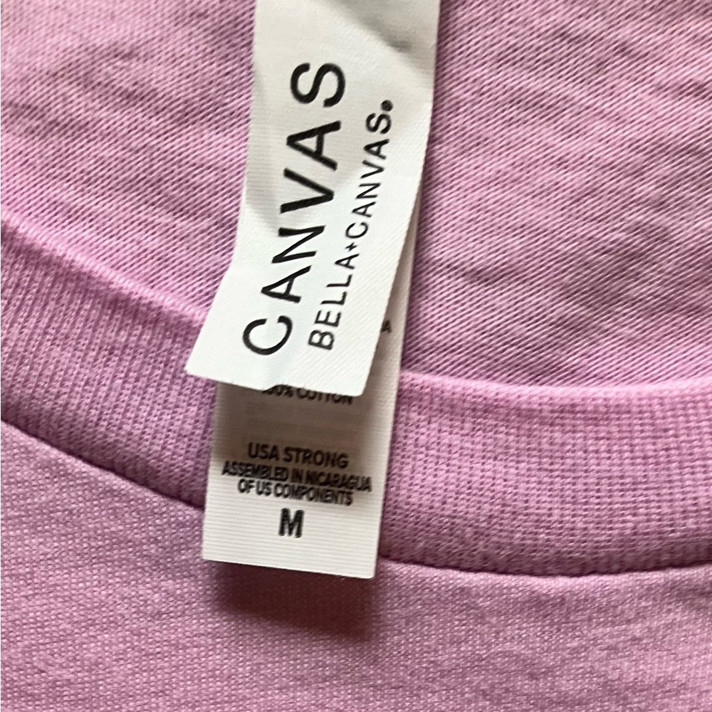 Bella Canvas LA Womens Graphic Tee “Girl, Preach!” In Pale Pink sz M - Picture 4 of 4